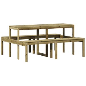 vidaXL Mesa de p&iacute;cnic madera pino impregnada 160x134x75 cm