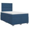 vidaXL Cama box spring con colch&oacute;n con cabecera Azul 120 x 190 cm Tela