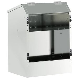 vidaXL Comedero para Conejos Plateado 33,5 x 25,5 x 45,5 cm 3 kg