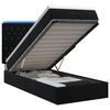 vidaXL Cama tipo otomana con colch&oacute;n y LED Negro 90 x 200 cm