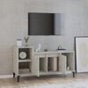 vidaXL Mueble para TV madera contrachapada gris hormigón 100x35x55 cm