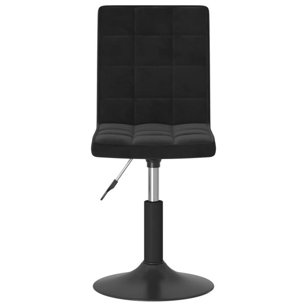 vidaXL Sillas de comedor giratorias 2 uds terciopelo negro