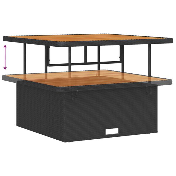 vidaXL Conjunto de sof&aacute;s de jard&iacute;n con coj&iacute;n 9 pcs Negro