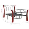vidaXL Estructura de cama sin colch&oacute;n metal negro 90x200 cm