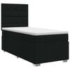 vidaXL Cama box spring con colch&oacute;n con cabecera Negro 80 x 200 cm Tela