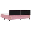 vidaXL Cama Box Spring LED con colch&oacute;n Rosa 200 x 200 cm Terciopelo
