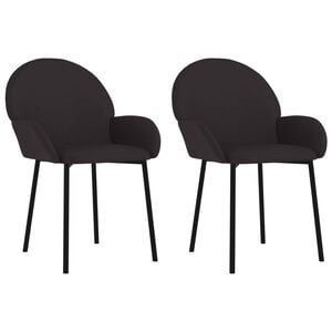 vidaXL Sillas de comedor 2 unidades cuero sint&eacute;tico negro