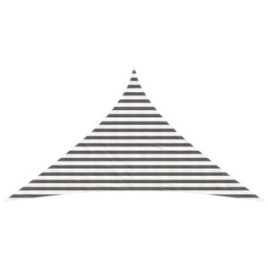 vidaXL Toldo Vela 3 x 3 x 4,2 m HDPE Triangular Gris claro y blanco.