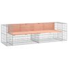 vidaXL Banco jard&iacute;n dise&ntilde;o gaviones madera abeto Douglas 244x71x65,5cm