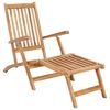 vidaXL Silla de Deck Plegable Natural Madera de teca maciza