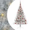 vidaXL &Aacute;rbol de Navidad Artificial Preiluminado Plateado 120 cm PET