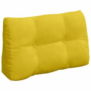 vidaXL Coj&iacute;n de Espalda Amarillo 80 x 24 x 50 cm Terciopelo