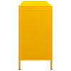 vidaXL Aparador acero laminado en fr&iacute;o amarillo mostaza 135x39x73,5 cm