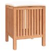 vidaXL Taburete de ba&ntilde;o madera maciza de nogal 40,5x40x52 cm