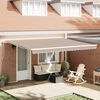 vidaXL Toldo Manual Beige 450 x 350 x 165 cm Poli&eacute;ster