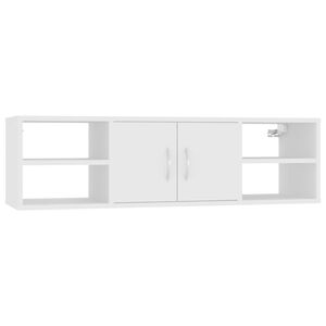 vidaXL Estanter&iacute;a de pared madera contrachapada blanco 102x30x29 cm