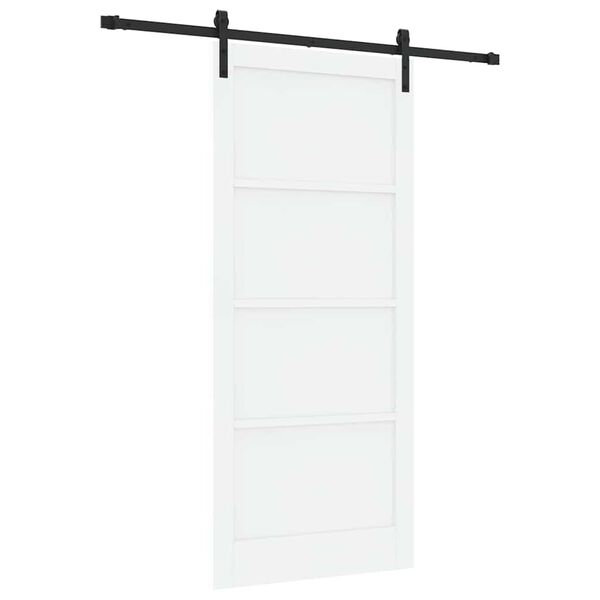 vidaXL Puerta Corredera y Negro 93 x 211 cm Madera de pino macizo