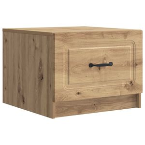 vidaXL Mesa de Caf&eacute; con caj&oacute;n Roble Artesanal 49 x 50 x 37 cm