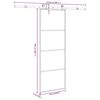 vidaXL Puerta corredera con set herrajes vidrio ESG aluminio 76x205 cm