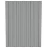 vidaXL Panel de techo 36 pcs Gris 60 x 45 cm Acero galvanizado