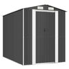 vidaXL Cobertizo de jard&iacute;n acero galvanizado antracita 192x274x223 cm