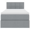 vidaXL Cama con almacenamiento y colch&oacute;n Gris Claro 90 x 190 cm