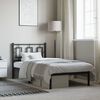 vidaXL Estructura cama sin colch&oacute;n con cabecero metal negro 90x190 cm