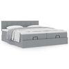vidaXL Estructura de cama otomana colchones tela gris claro 200x200cm
