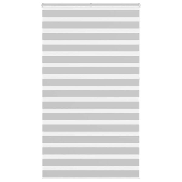 vidaXL Estor cebra gris claro 125x230cm tejido ancho 120,9cm poli&eacute;ster