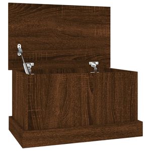 vidaXL Ba&uacute;l almacenaje madera contrachapada roble marr&oacute;n 50x30x28 cm