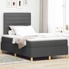 vidaXL Cama tipo Box Spring con colch&oacute;n Gris oscuro 120 x 200 cm tela