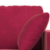 vidaXL Sof&aacute; 2 pcs Rojo vino 138 x 78 x 80 cm Terciopelo