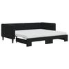 vidaXL Sof&aacute; cama nido con colch&oacute;n terciopelo negro 90x190 cm