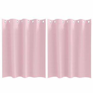 vidaXL Cortinas Opacas con Anillas 2 uds. Rosa Beb&eacute; 140 x 140 cm
