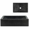 vidaXL Lavabo de m&aacute;rmol negro con brillo 45x30x12 cm