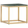 vidaXL Mesa de centro piedra real textura de m&aacute;rmol verde 40x40x35 cm