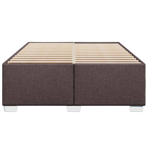 vidaXL Cama sin colch&oacute;n tela marr&oacute;n oscuro 140x190 cm