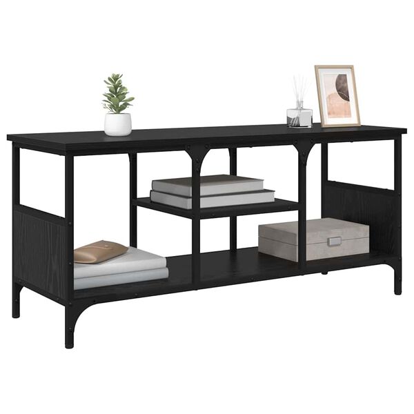 vidaXL Gabinete de TV Roble Negro 100 x 35 x 45 cm