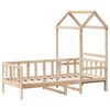 vidaXL Sof&aacute; cama con techo madera maciza de pino 90x190 cm