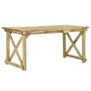 vidaXL Mesa de jard&iacute;n de madera 160x79x75 cm