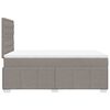 vidaXL Cama box spring con colch&oacute;n tela gris taupe 120x200 cm