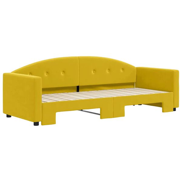 vidaXL Sof&aacute; cama nido terciopelo amarillo 80x200 cm