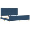 vidaXL Estructura de cama con cabecera Azul 200 x 200 cm tela