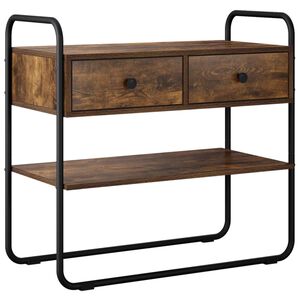 vidaXL Mesa Consola Roble Ahumado 80 x 40 x 75 cm Madera de ingenier&iacute;a