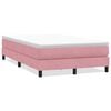 vidaXL Cama box spring sin colch&oacute;n rosa terciopelo 120x220 cm