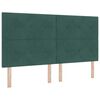 vidaXL Cama tipo Box Spring Verde oscuro 200 x 180 cm Poli&eacute;ster