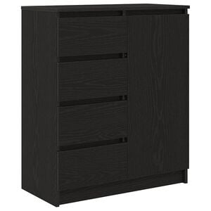 vidaXL Aparador con cajones roble negro 71x35x84 cm madera ingenier&iacute;a