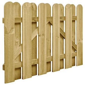 vidaXL Puerta de jard&iacute;n madera de pino impregnada 100x75 cm