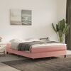 vidaXL Estructura de cama con somier terciopelo rosa 140x190 cm