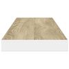 vidaXL Estante flotante pared 2 uds MDF roble y blanco 120x23,5x3,8 cm